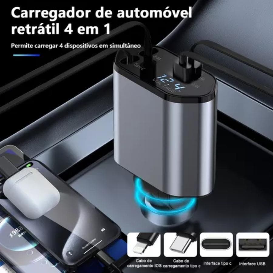 Carregador veicular 4 em 1 • 120W