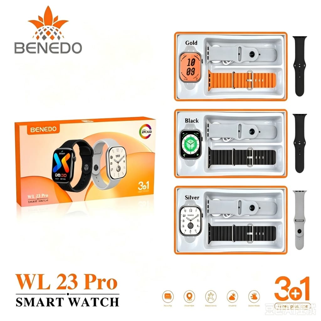 Smartwatch WL23 Pro • 3 pulseiras
