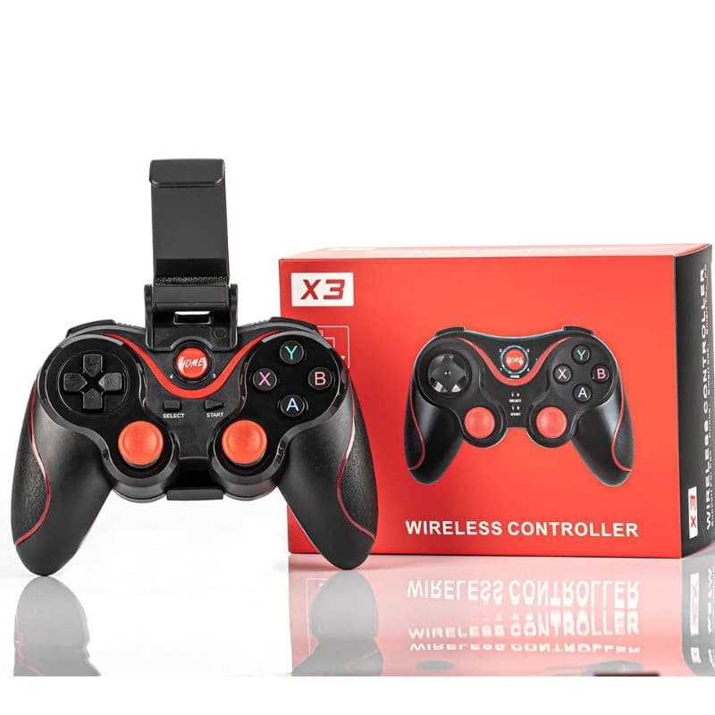 Controle Bluetooth com suporte para celular